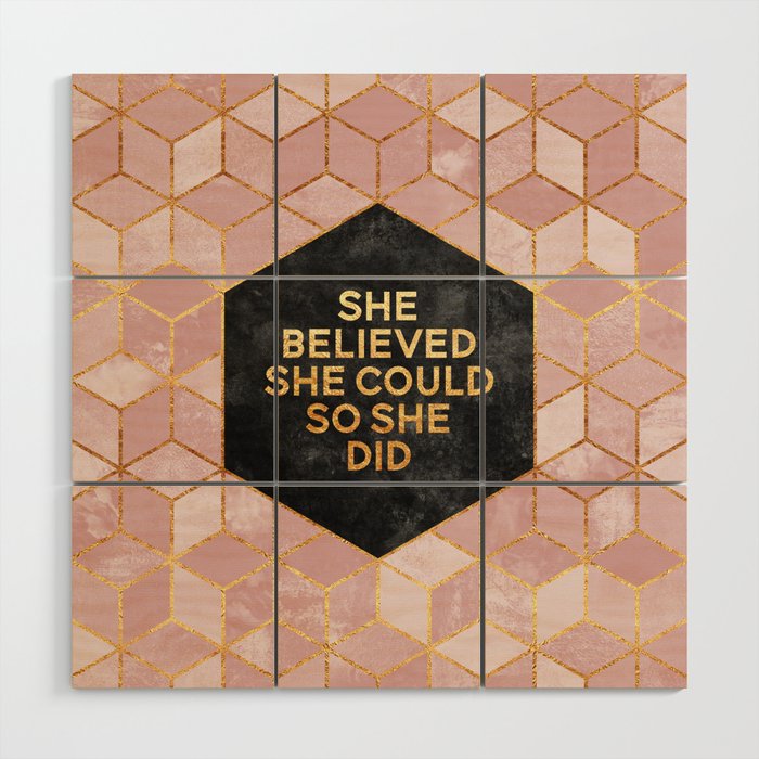 She Believed Could So Did Wood Wall Art By She Believed Could So Did Wood Wall Art