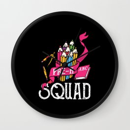 Pre-K Squad Student Back To School Wall Clock