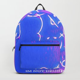 'INEBRIATED IKOL' Backpack | Alcohol, Graphicdesign, Animal, Kitten, Drunk, Liquor, Two Tone, Cat 