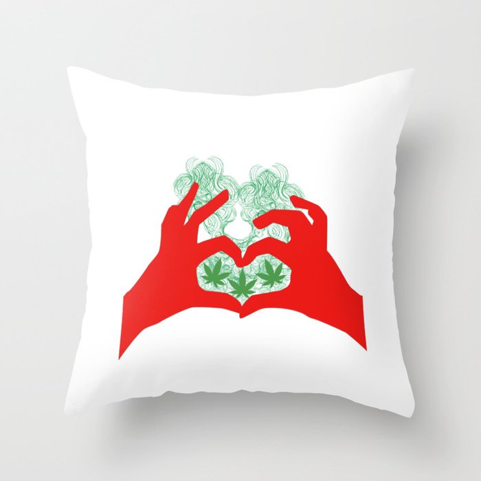 Weed Love Throw Pillow