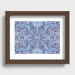 Galactic Blue Wave Recessed Framed Print