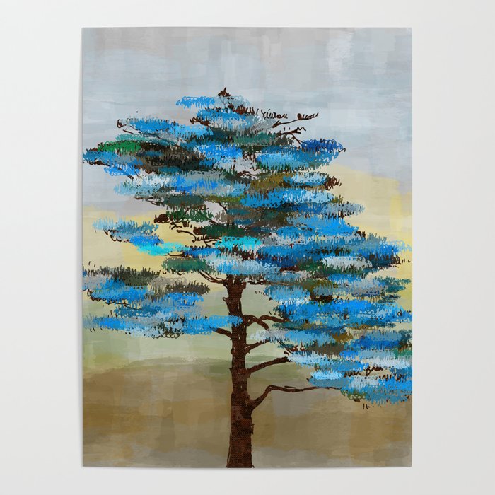 Pine Tree Digital art  composition Poster