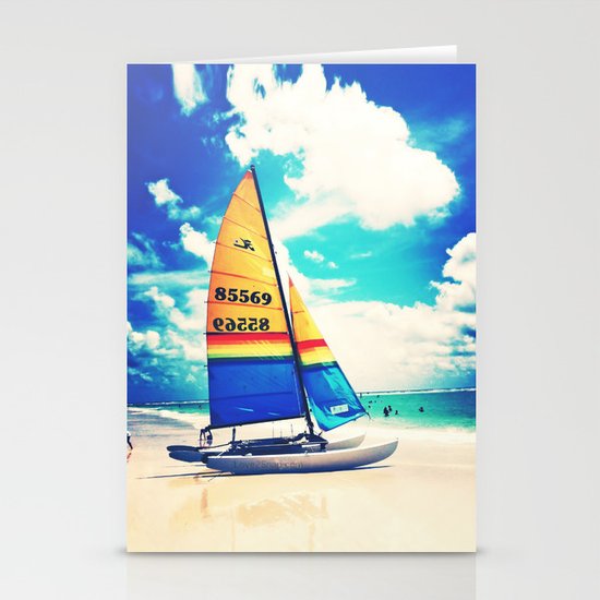 Siesta Key, FL - Sailboat Stationery Cards