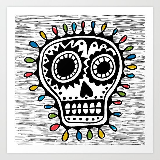 Sugar Skull - sharpie Art Print