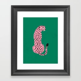 The Stare: Pink Cheetah Edition Framed Art Print