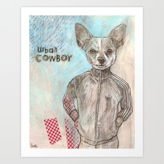 Urban cowboy Art Print