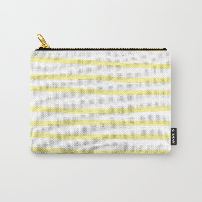 Simply Drawn Stripes in Pastel Yellow Carry-All Pouch