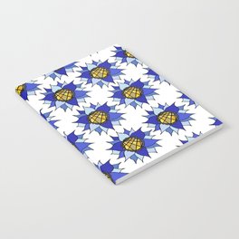 Blue Abstract Flower Notebook