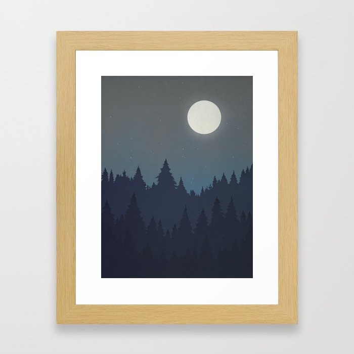 Tree Line - Grey Framed Art Print