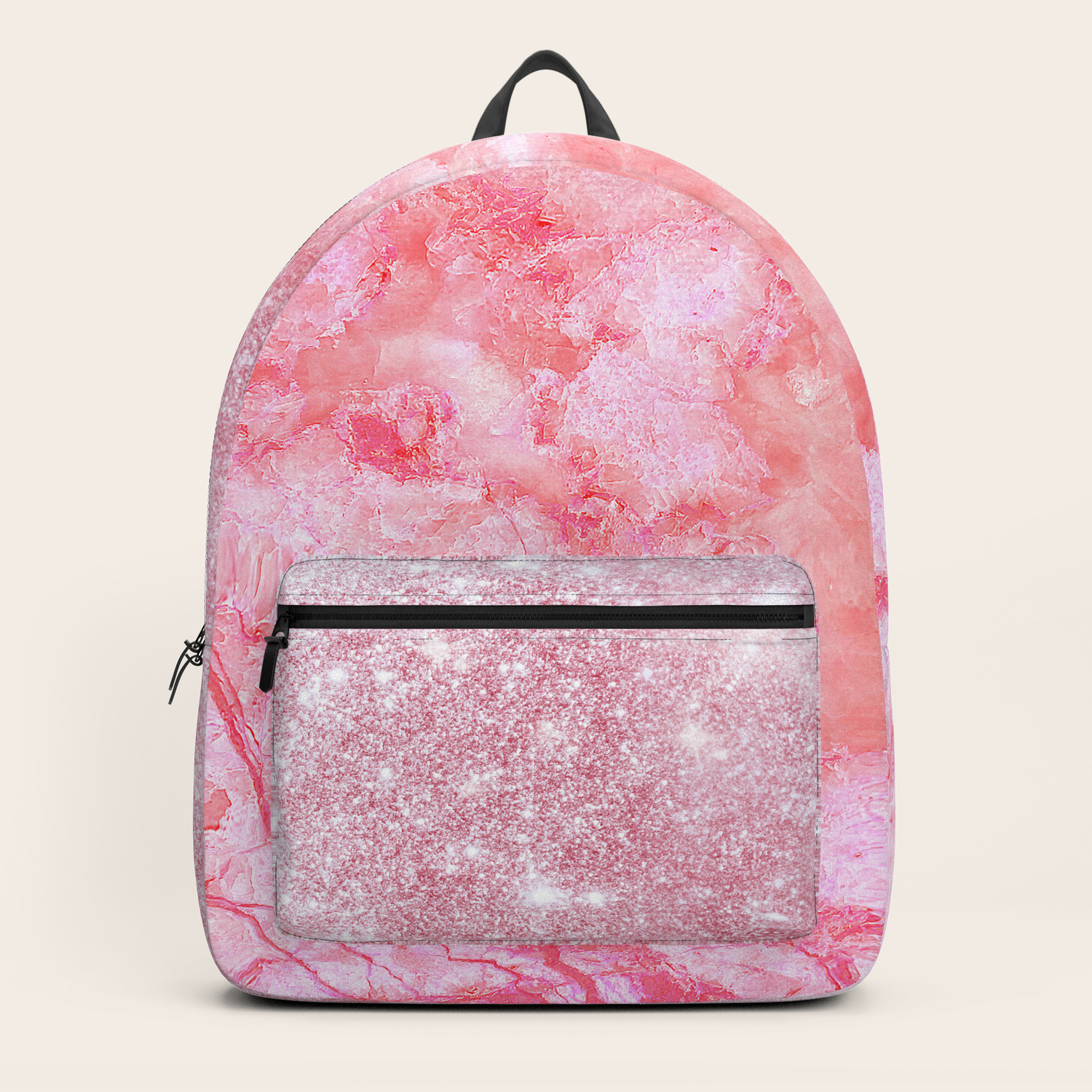 rose gold glitter backpack