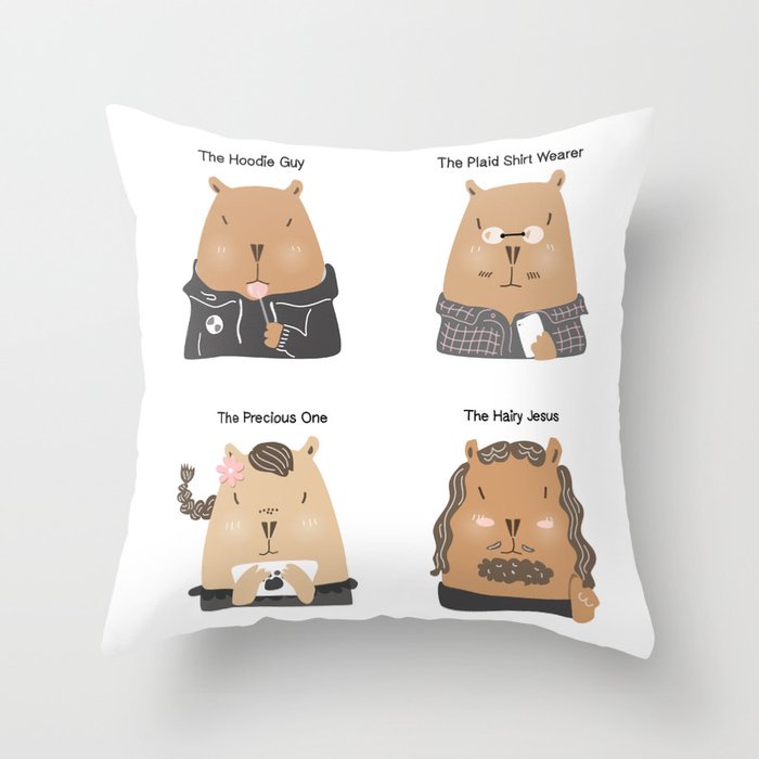 4 Common Types of Developers Throw Pillow