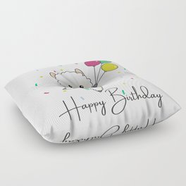 Alpaca Wishes Happy Birthday To You Alpacas Floor Pillow