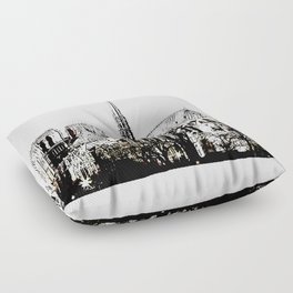 Notre Dame 2 bywhacky Floor Pillow