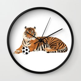 Soccer Tiger Wall Clock | College, Mizzou, Highschool, Campbellsville, Coloradocollege, Clemson, Etbu, Depauw, Soccer, Easttexasbaptist 