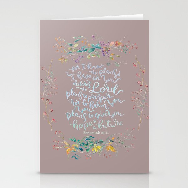 Give You Hope - Jeremiah 29:11  Stationery Cards