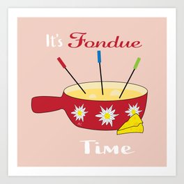 It's cheese fondue time doodle Art Print