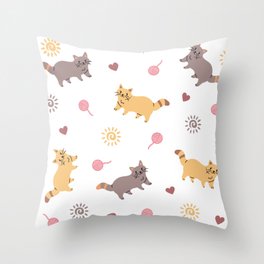 Cat Pattern  Throw Pillow