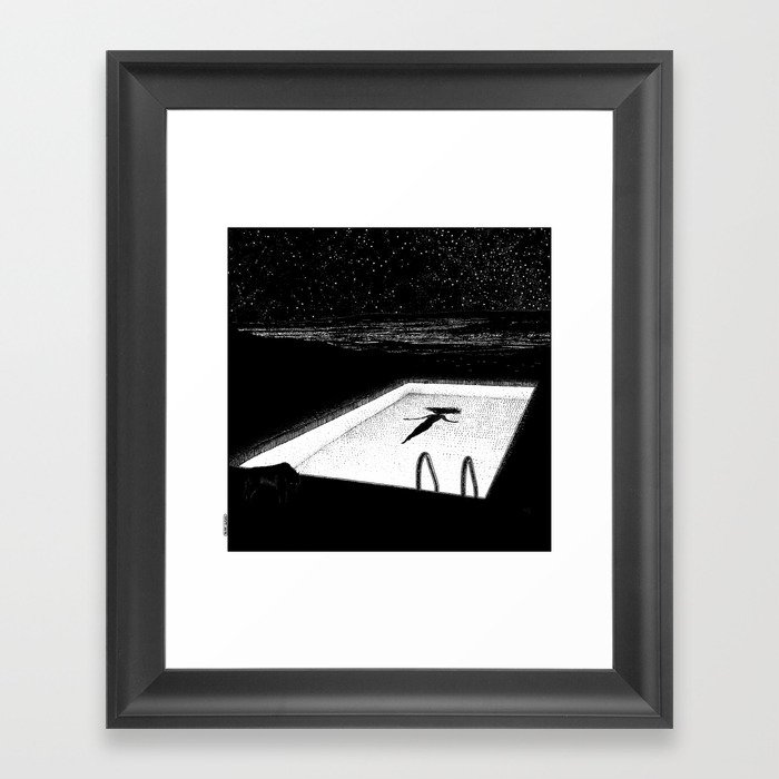 asc 593 - Le silence des cigales (The midnight lights) Framed Art Print