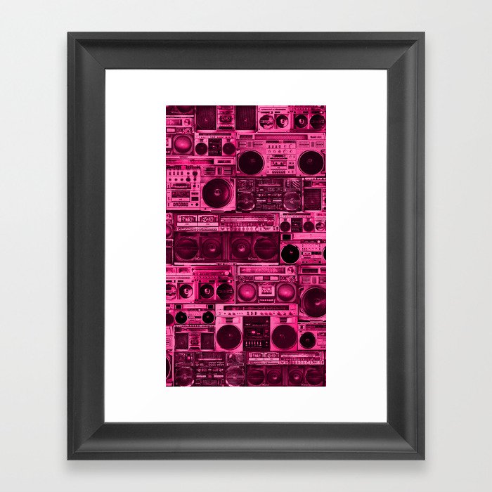 house of boombox : the pink print Framed Art Print