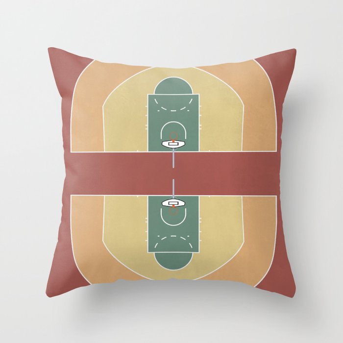 Basketball Court Collection #2 Throw Pillow