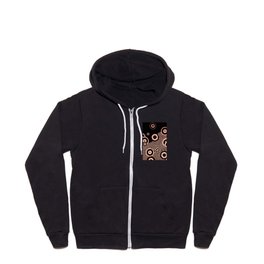 Retro circles and curve lines Zip Hoodie