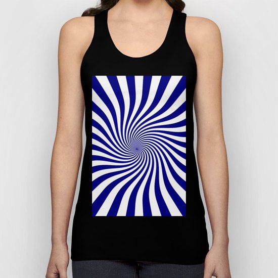 Swirl (Navy Blue/White) Unisex Tank Top