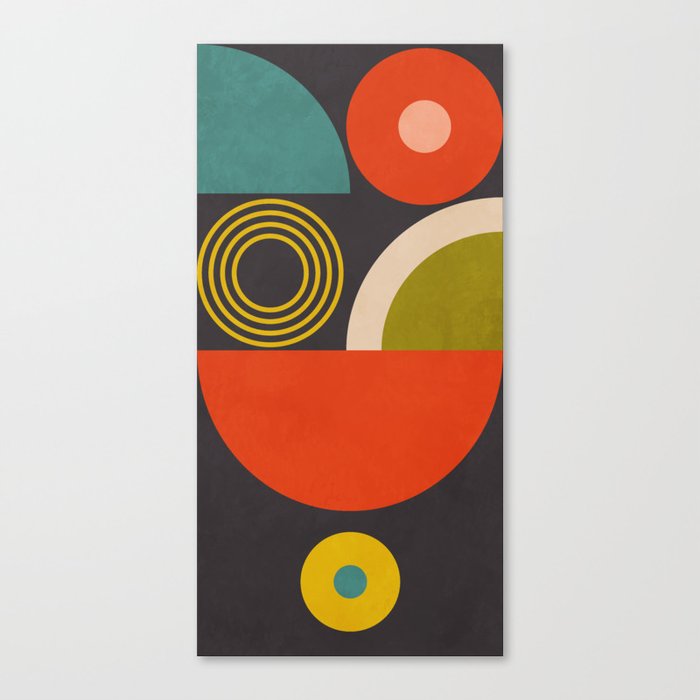 mid century bauhaus geometry large  1 Canvas Print