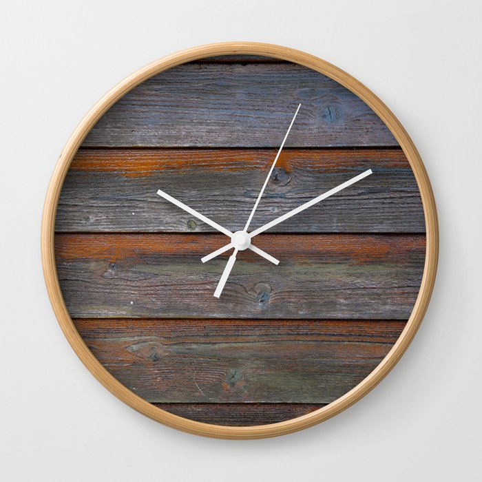 To maintain iron furniture, wash it occasionally and apply liquid car wax at least twice a year. Rustic Wood Panel Boards Aged in Wyoming Wall Clock by ...