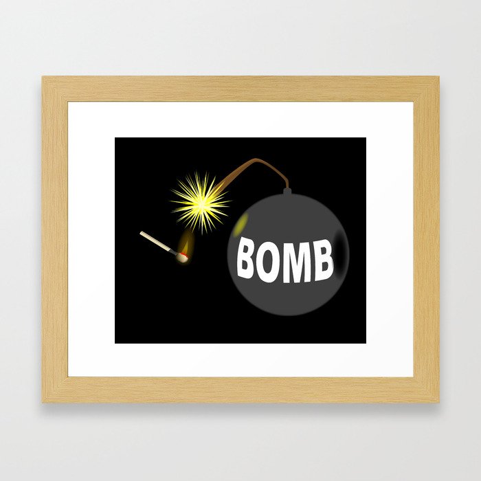 Bomb and Match Framed Art Print