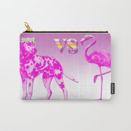 VS - Pink Dalmatian Flamingo go Floral    Carry-All Pouch