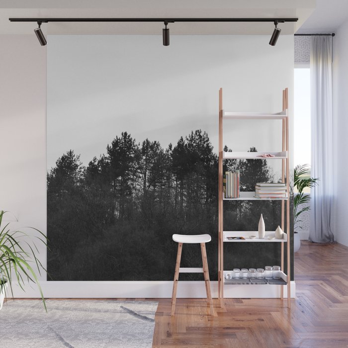 Landscape woodland forest crest Wall Mural by ARTbyJWP via society6.com