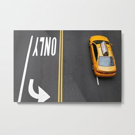 Only NYC Taxi Metal Print