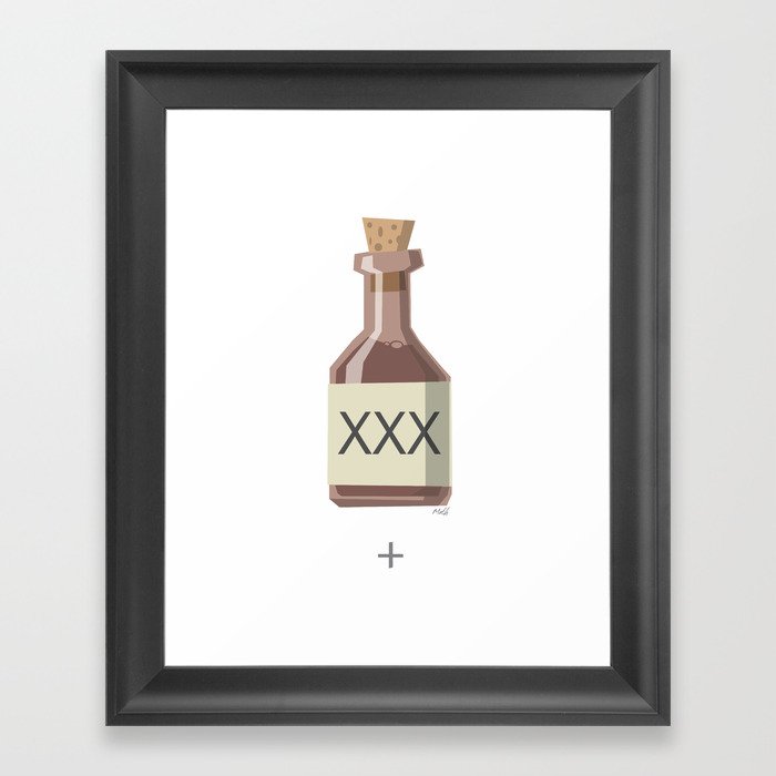 XXX Bottle Framed Art Print