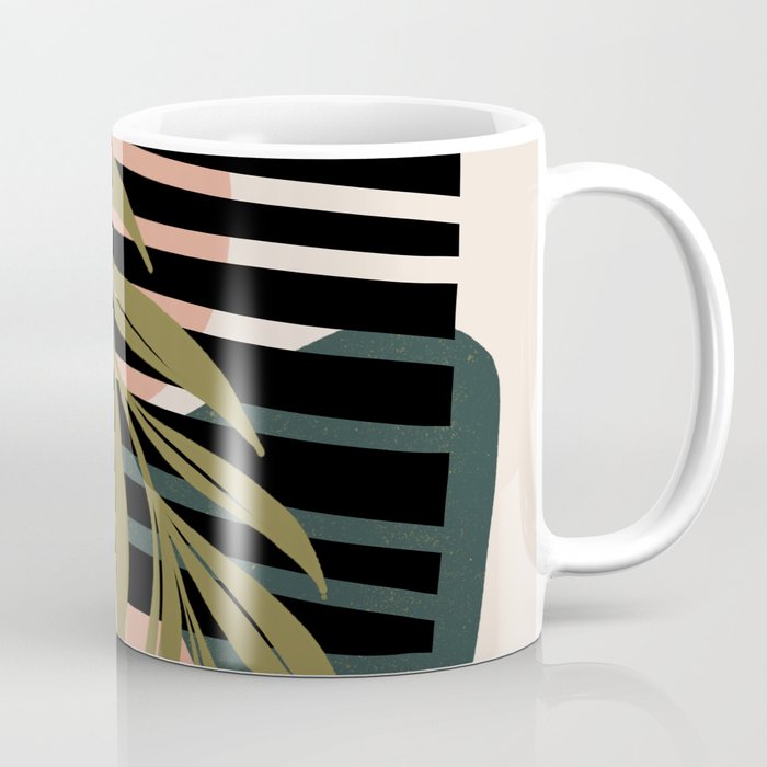 Abstract Pond Bridge Tree Stones 3 Coffee Mug