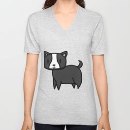 A Little Terrier V Neck T Shirt