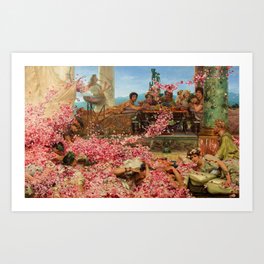 1888 Classical Masterpiece 'The Roses of Heliogabalus' by Sir Lawrence Alma-Tadema Art Print