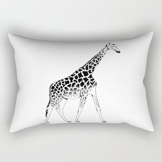 Lone Giraffe Rectangular Pillow