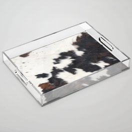 Brown Cowhide Acrylic Tray