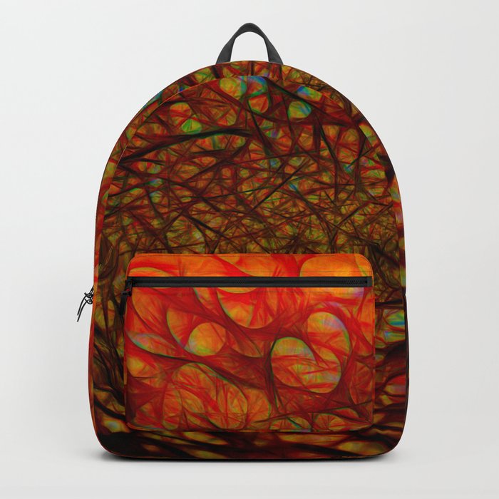 Dark Red Abstract  Backpack