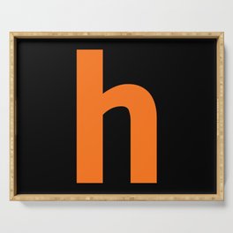 letter H (Orange & Black) Serving Tray