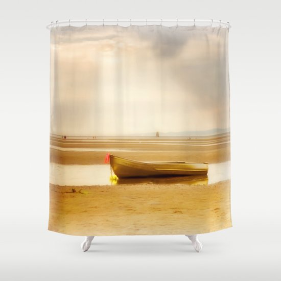 White Rock Rowboat II Shower Curtain