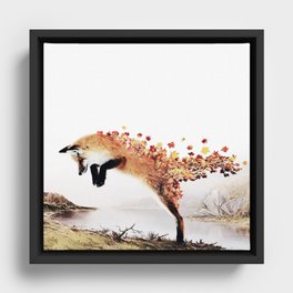 Autumn Fox Framed Canvas