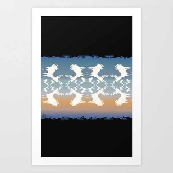 Cervidae Deer in the Magic Hour Art Print
