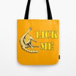 Lick Me (cat cleaning itself) Tote Bag