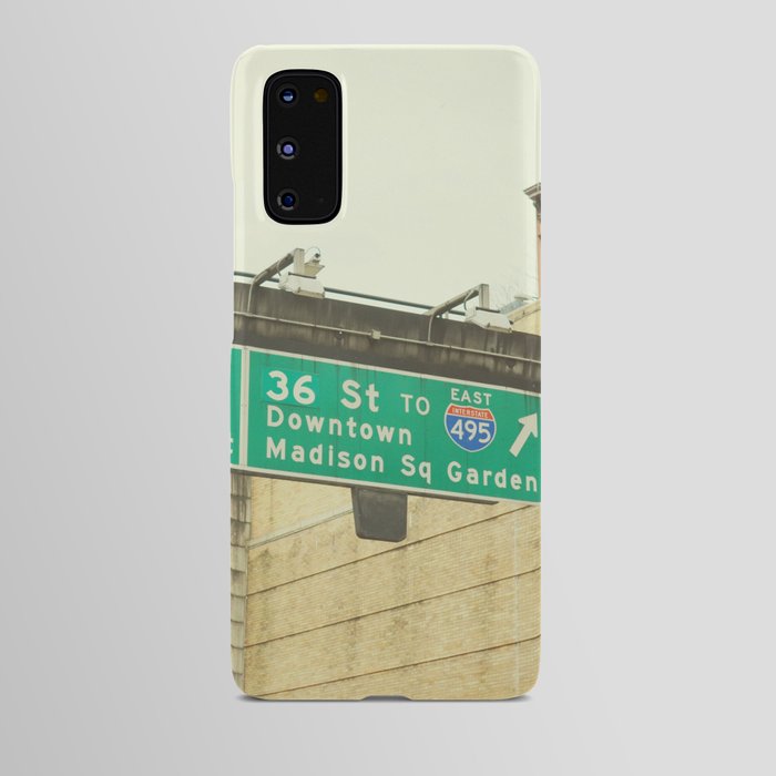Arriving in New York | Highway signs Android Case