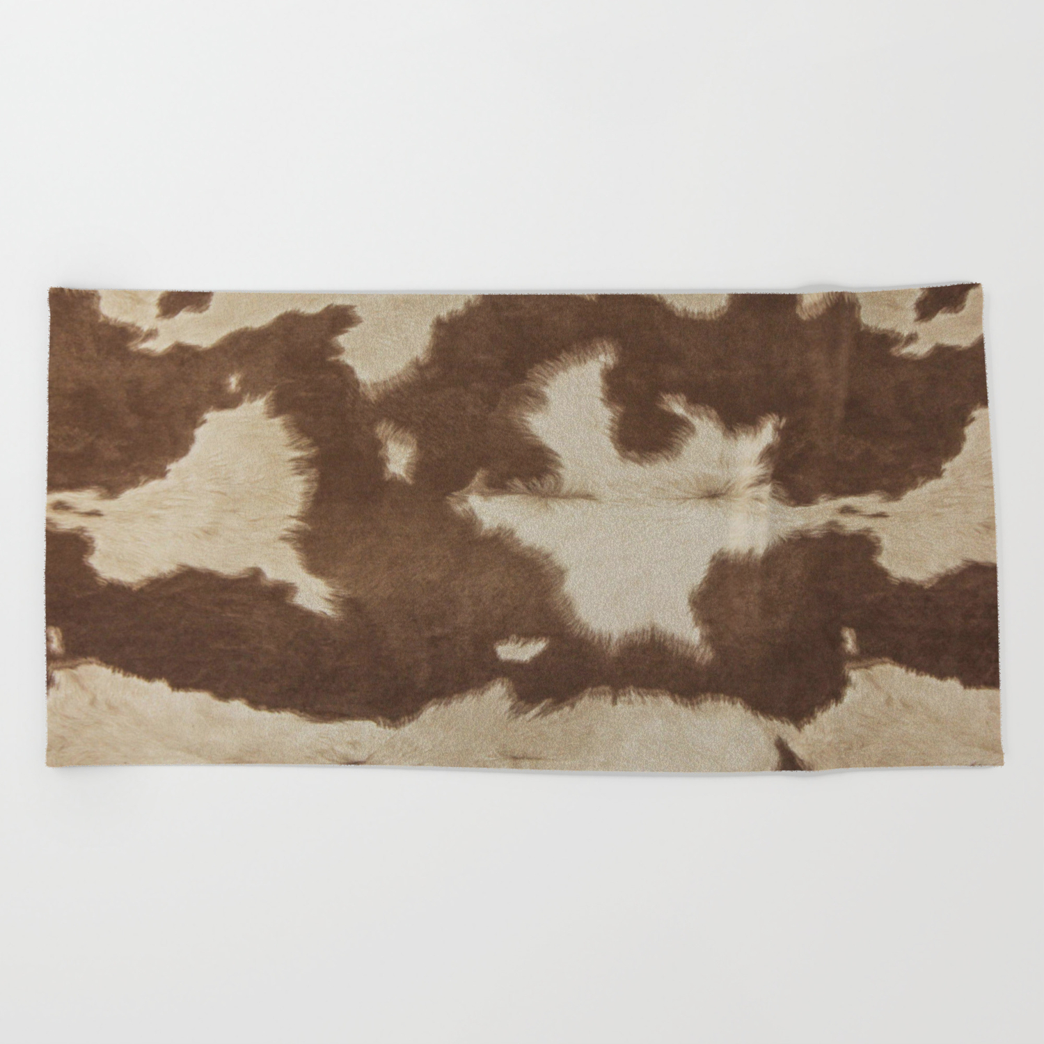 Brown And White Cowhide 3 Beach Towel By Gypsykisspotography Brown And White Cowhide 3 Beach Towel