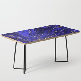 dark blue sky marble with gold veins foil shiny and beautiful Coffee Table