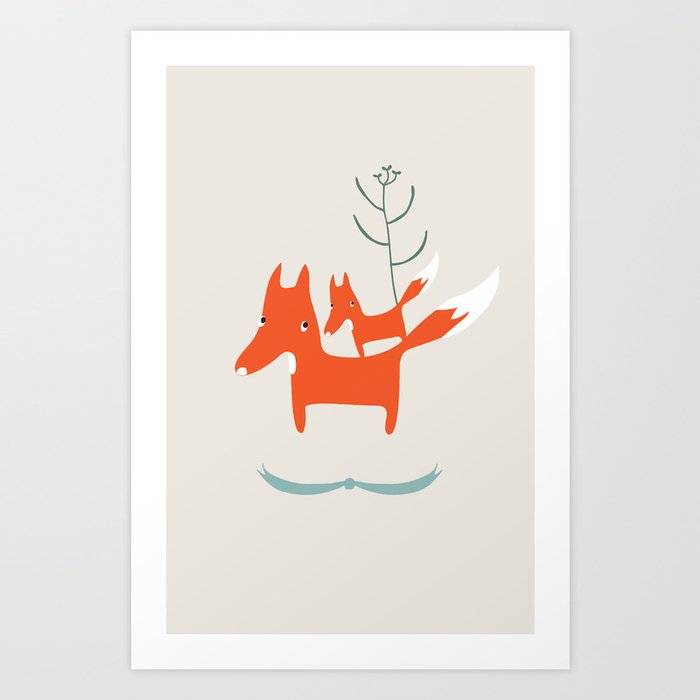 Love me love my foxes.  Art Print