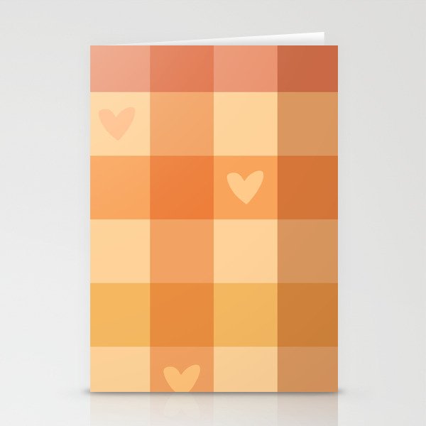 Love check in warm caramel Stationery Cards