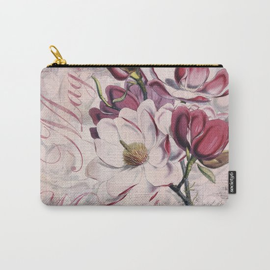 Vintage Magnolia flower illustration Carry-All Pouch